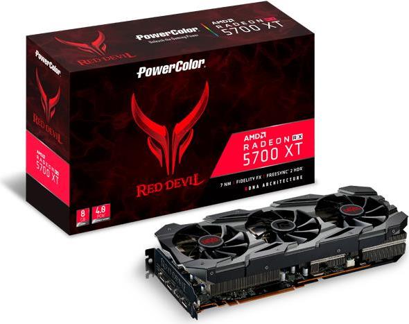 Купить PowerColor Red Devil AXRX 5700 XT 8GBD6-3DHE/OC Radeon RX 5700 XT 8 GB GDDR6 (AXRX 5700XT 8GBD6-3DHE/OC) в магазине wardena.ru