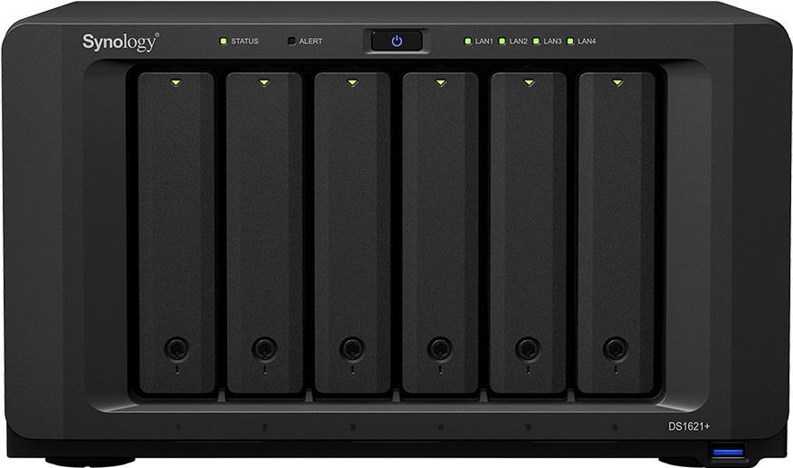 Купить Сетевое хранилище Synology DS1621+ черный (DS1621+) в магазине wardena.ru
