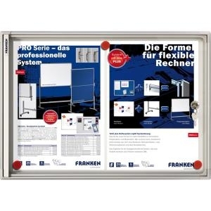 Купить FRANKEN Schaukasten X-tra!Line, 2 x DIN A4, Innenbereich magnethaftende und trocken abwischbare Schreiboberfläche (FSA2) в магазине wardena.ru
