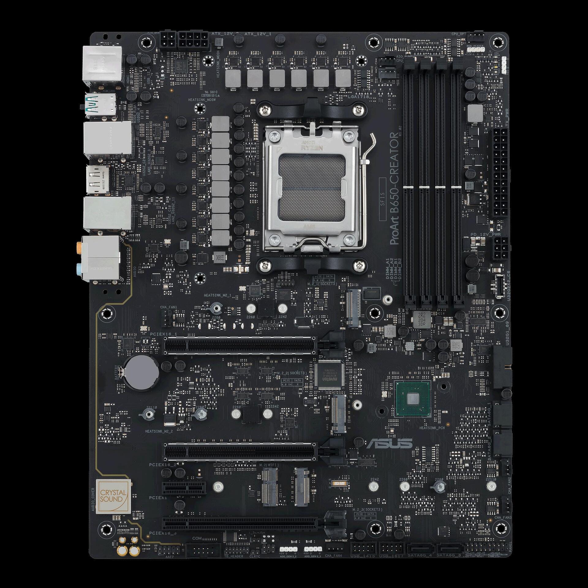 Купить ASUS PROART B650-CREATOR - AMD - Buchse AM5 - AMD Ryzen™ 3 - AMD Ryzen™ 7 - AMD Ryzen 9 7th Gen - Buchse AM5 - DDR5-SDRAM - 128 GB (90MB1C40-M0EAY0) в магазине wardena.ru