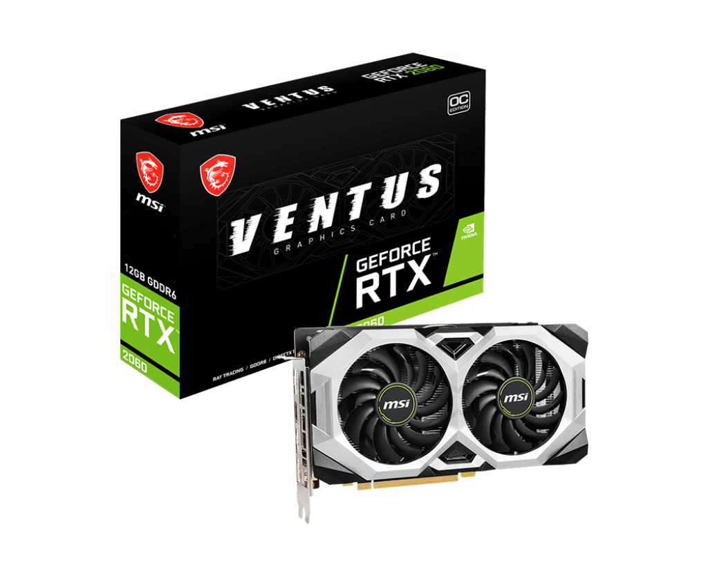 Купить MSI GeForce RTX 2060 VENTUS 12G OC - Grafikkarten - GF RTX 2060 - 12 GB GDDR6 - PCIe 3.0 x16 - HDMI, 3 x DisplayPort (V375-684R) в магазине wardena.ru
