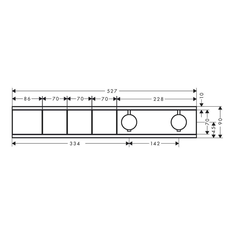 Купить Hansgrohe RainSelect Термостат для 3 потребителей скрытого монтажа полированное золото 15381990 в магазине wardena.ru