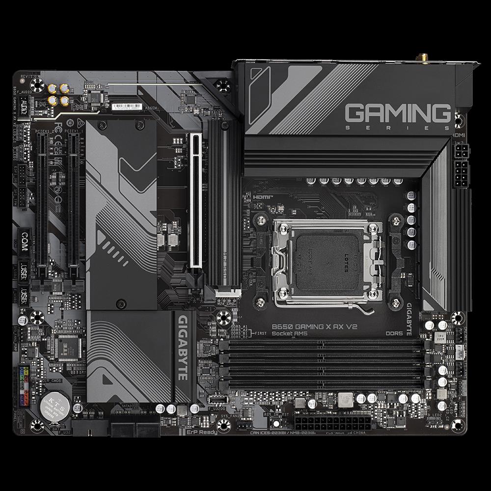 Купить Gigabyte B650 GAMING X AX V2. Prozessorhersteller: AMD, Prozessorsockel: Buchse AM5, Kompatible Prozessoren: AMD Ryzen™ 5, AMD Ryzen 7 7th Gen, AMD Ryzen 9 7th Gen. Unterstützte Arbeitsspeicher: DDR5-SDRAM, RAM-Speicher в магазине wardena.ru