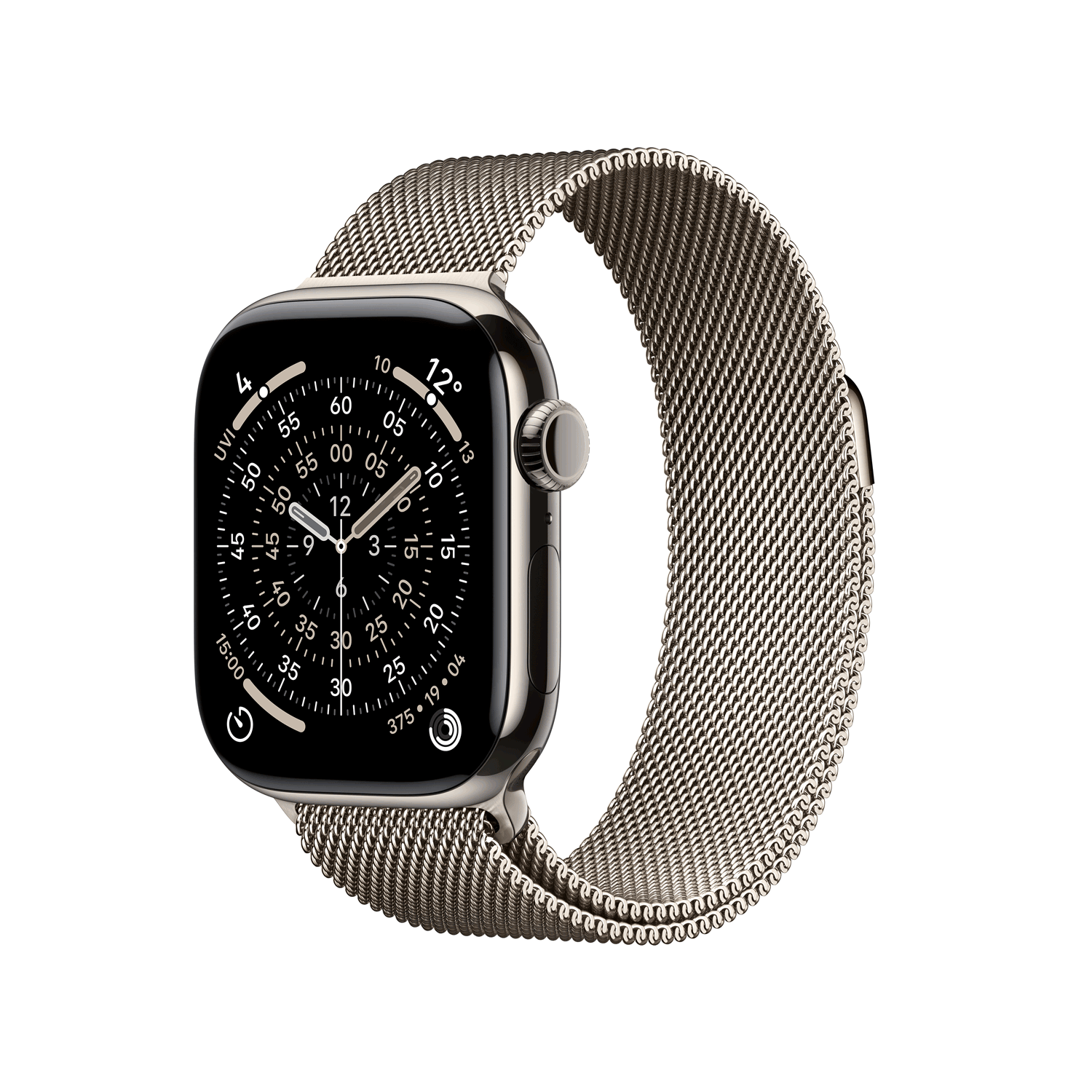 Купить Apple Watch Series 11 GPS + Cellular 42mm Natural Titanium Case with Natural Milanese Loop (MF8P4ZR/A) в магазине wardena.ru