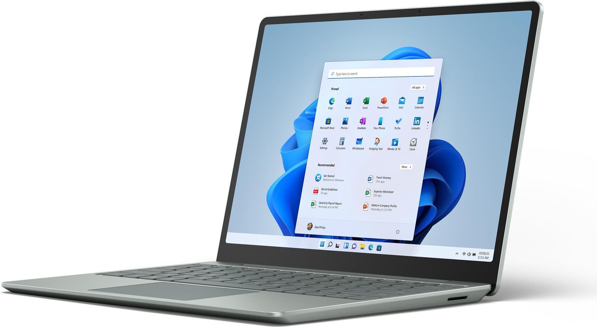 Купить Microsoft Surface Laptop Go 2 - Intel Core i5 1135G7 - Win 11 Home - Iris Xe Graphics - 8 GB RAM - 256 GB SSD - 31.5 cm (12.4") Touchscreen 1536 x 1024 - Wi-Fi 6 - Salbeifarbe - kbd: Deutsch (8QF-00004) в магазине wardena.ru