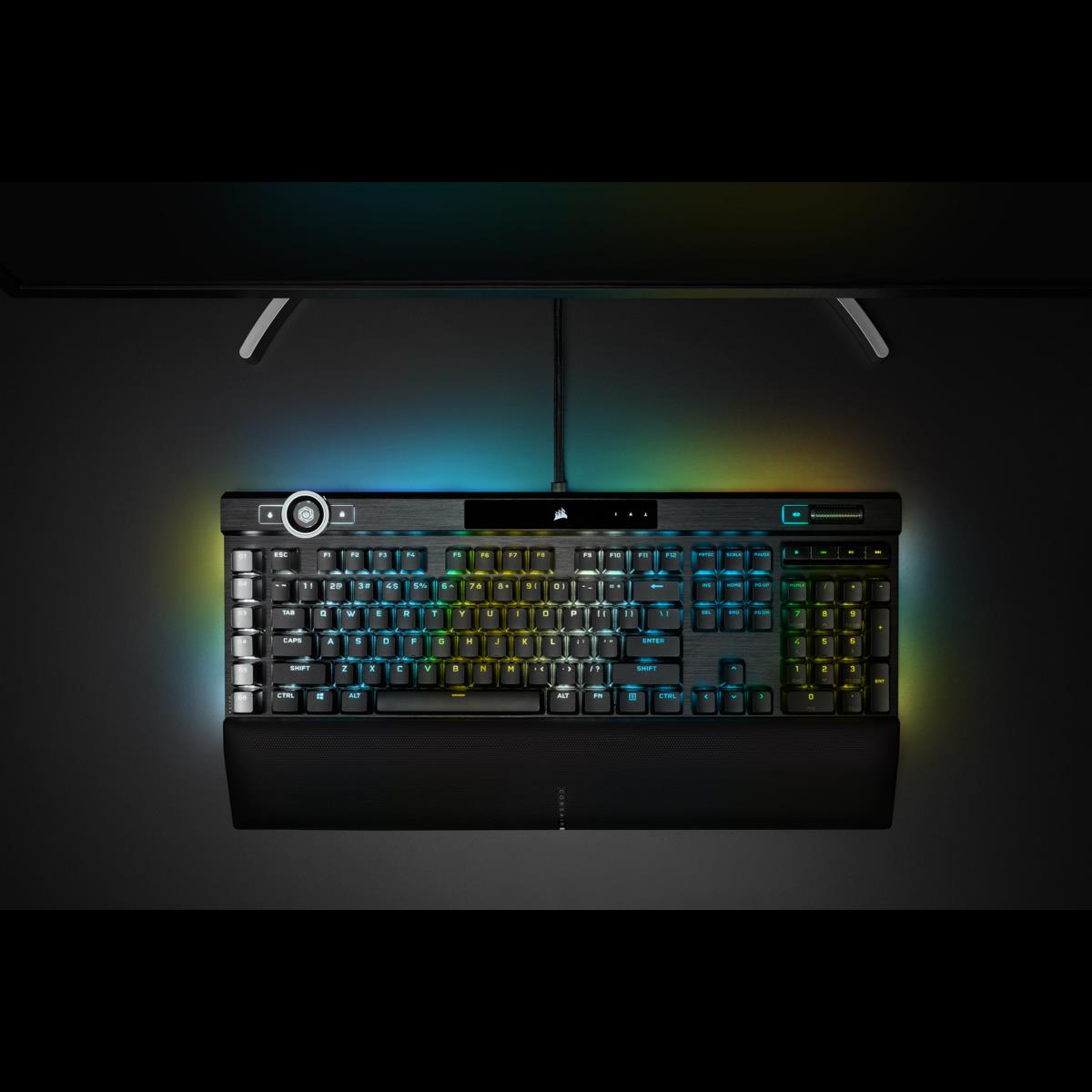 Купить CORSAIR Gaming K100 RGB - Tastatur - Hintergrundbeleuchtung - USB - Deutsch - Tastenschalter: Cherry MX Speed RGB Silberschalter - Aluminium schwarz eloxiert (gebürstet) (CH-912A014-DE) в магазине wardena.ru