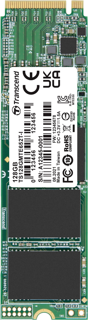 Купить Transcend MTE652T-I - Wide Temperature - SSD - 128 GB - intern - M.2 2280 (doppelseitig) - PCIe 3.0 x4 (NVMe) (TS128GMTE652T-I) в магазине wardena.ru