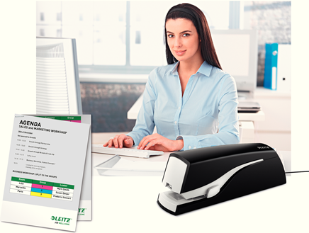 Купить LEITZ Großes elektrisches Heftgerät Nexxt, schwarz Heftleistung: 20 Blatt, verstellbare Einlegetiefe: 10-20 mm (5533-00-95) в магазине wardena.ru