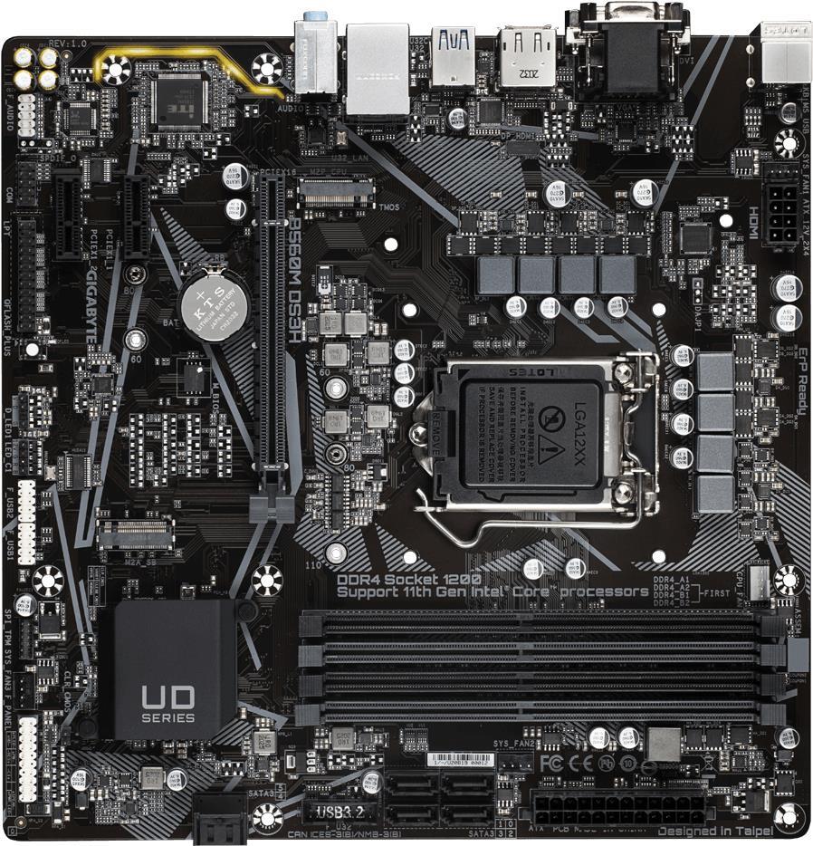 Купить Gigabyte Motherboard 1200 B560M DS3H (GAB56MS3H-00-G) в магазине wardena.ru