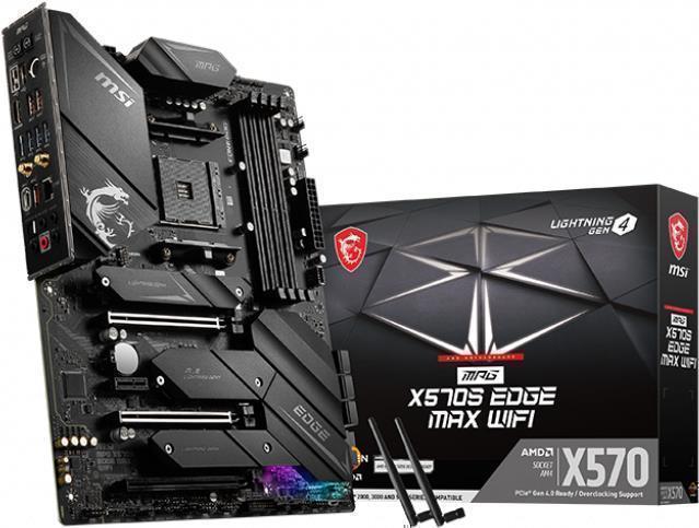 Купить MSI MPG X570S EDGE MAX WIFI - Motherboard - ATX - Socket AM4 - AMD X570 Chipsatz - USB-C Gen2, USB 3.2 Gen 1, USB 3.2 Gen 2 - 2.5 Gigabit LAN, Wi-Fi, Bluetooth - Onboard-Grafik (CPU erforderlich) - HD Audio (8-Kanal) (7D53-003R) в магазине wardena.ru