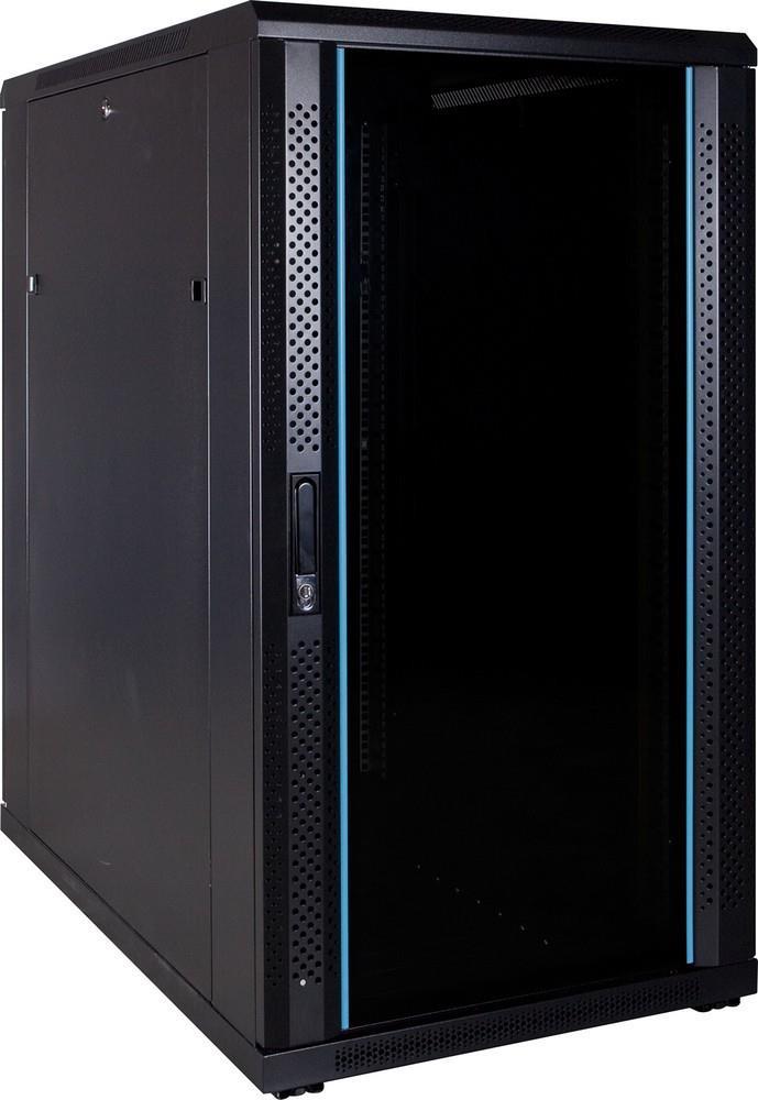 Купить 22 HE 19” Serverschrank, mit Glastür (BxTxH) 600 x 1000 x 1200mm1 x Fronttür mit 4mm-Sicherheitsglas, abschließbarer Türgriff mit Zylinderschloß1 x Rücktür aus Stahlblech, abschließbarTüranschlag rechts/links wechselbarT (DS6022) в магазине wardena.ru