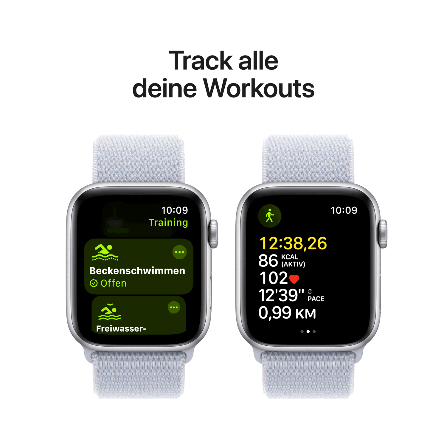 Купить Apple Watch SE GPS + Cellular 44mm Silver Aluminium Case mit Blue Cloud Sport Band (MXGR3QF/A) в магазине wardena.ru
