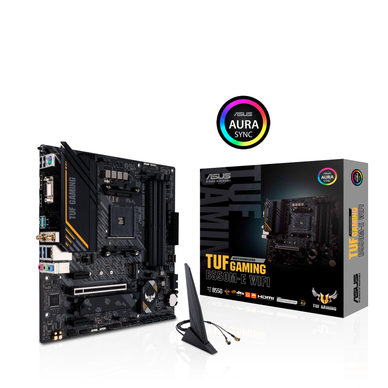 Купить ASUS TUF GAMING B550M-E WIFI - Motherboard - micro ATX - Socket AM4 - AMD B550 Chipsatz - USB-C Gen1, USB 3.2 Gen 1, USB 3.2 Gen 2 - Gigabit LAN, Wi-Fi 6, Bluetooth - Onboard-Grafik (CPU erforderlich) - HD Audio (8-Kanal (90MB17T0-M0EAY0) в магазине wardena.ru