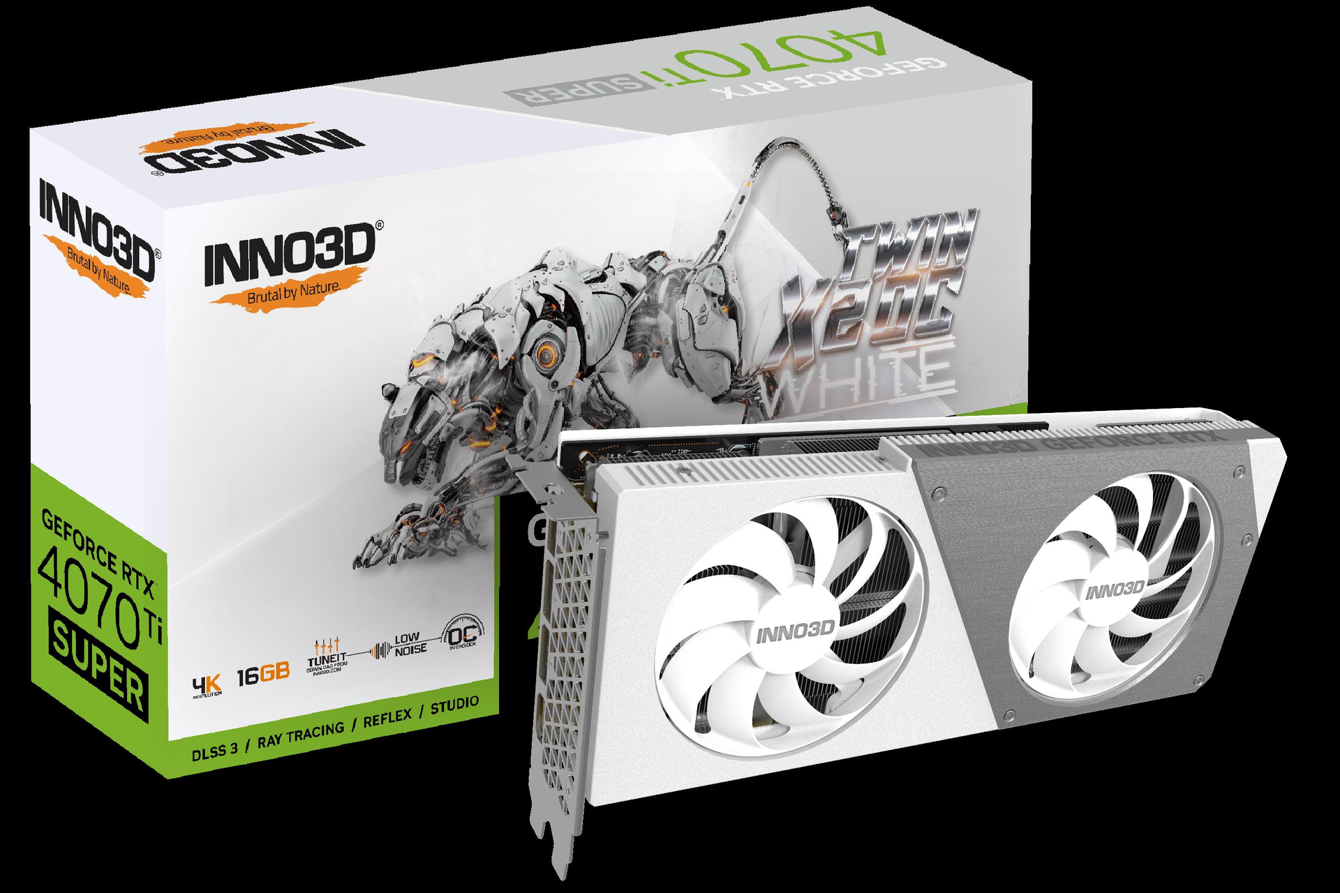 Купить Inno3D GeForce RTX 4070 Ti SUPER TWIN X2 OC WHITE - Grafikkarten - GeForce RTX 4070 Ti Super - 16 GB GDDR6X - PCIe 4.0 x16 - HDMI, 3 x DisplayPort - weiß - Box (N407TS2-166XX-186156W) в магазине wardena.ru