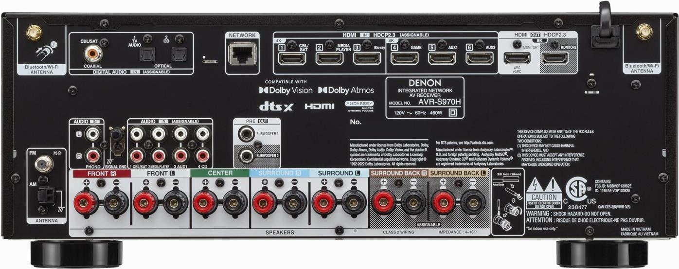 Купить Denon AVR-S970H - 85 W - 7.1 Kanäle - 125 W - AAC - ALAC - FLAC - MP3 - WAV - WMA - AM - FM - 500 W (AVR-S970H) в магазине wardena.ru
