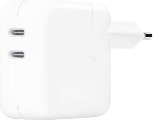 Купить Apple 35W Dual USB-C Port Power Adapter - Netzteil - 35 Watt - Ausgangsanschlüsse: 2 - für 10.2"  iPad, 10.9"  iPad Air, AirPods Max, AirPods Pro, iPhone 11, 12, 13, SE (MNWP3ZM/A) в магазине wardena.ru
