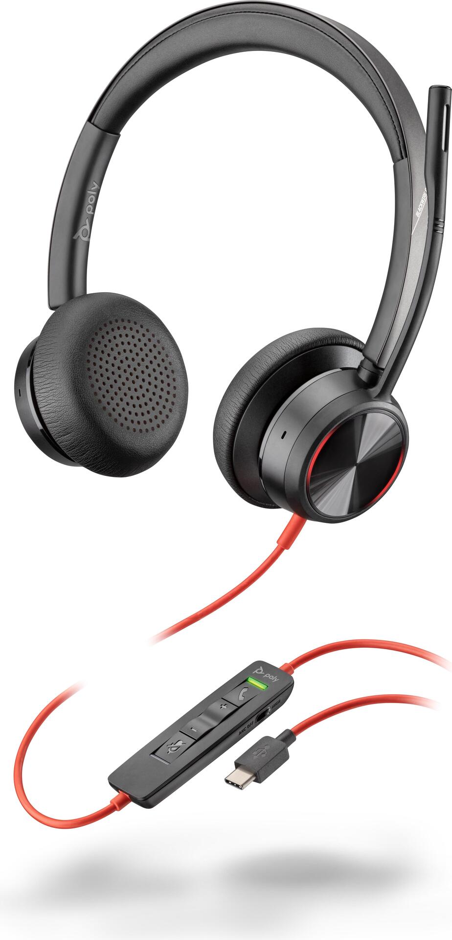 Купить HP Poly Blackwire 8225 USB-C Headset - Kabelgebunden - Büro/Callcenter - 185 g - Kopfhörer - Schwarz (772K4AA) в магазине wardena.ru