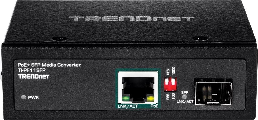 Купить TRENDnet TI-PF11SFP - Medienkonverter - GigE - 10Base-T, 100Base-TX, 1000Base-T - RJ-45 / SFP (mini-GBIC) - bis zu 40 km (TI-PF11SFP) в магазине wardena.ru