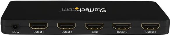 Купить StarTech.com 4K HDMI 4-Port Video Splitter - 1x2 HDMI Splitter w - Solid Aluminum Housing - 4K @ 30 Hz - Video/Audio-Schalter - 4 x HDMI - Desktop (ST124HD4K) в магазине wardena.ru