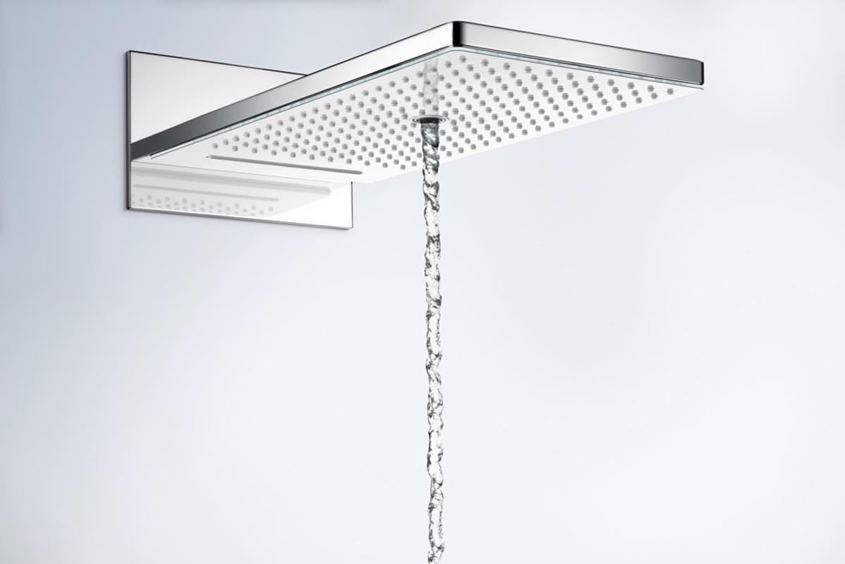 Купить Hansgrohe Rainmaker Select Верхний душ 580 3jet EcoSmart 9 л/мин хром-белый матовый 24011400 в магазине wardena.ru