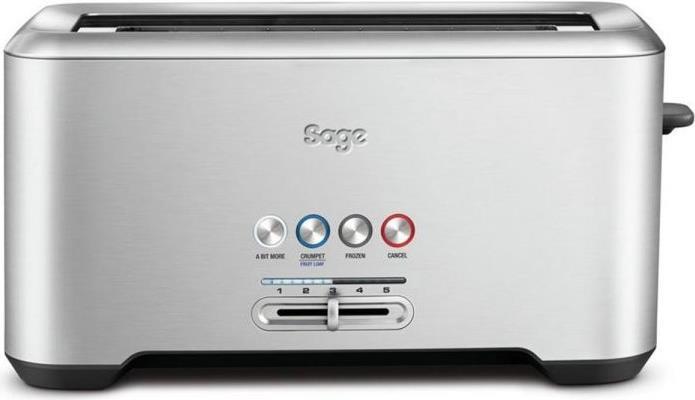Купить Sage the 'Bit More' 4 Scheiben Toaster 4Scheibe(n) Silber (STA730BSS2EEU1) в магазине wardena.ru