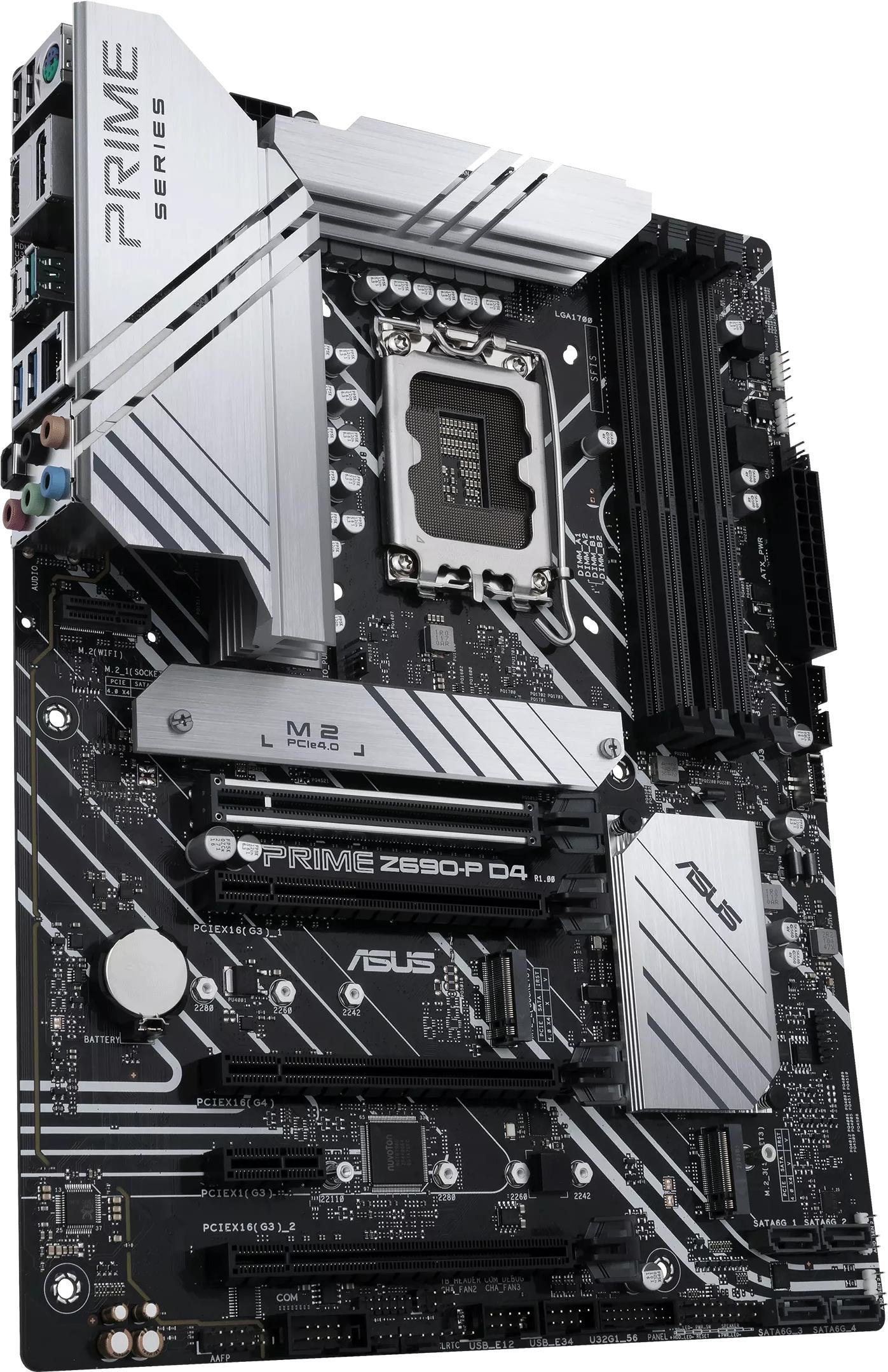 Купить ASUS PRIME Z690-P D4-CSM - Motherboard - ATX - LGA1700-Sockel - Z690 Chipsatz - USB-C Gen1, USB 3.2 Gen 1, USB 3.2 Gen 2, USB-C Gen 2x2 - 2.5 Gigabit LAN - Onboard-Grafik (CPU erforderlich) - HD Audio (8-Kanal) (90MB18P0-M0EAYC) в магазине wardena.ru