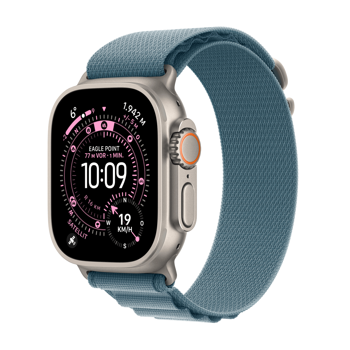 Купить Apple Watch Ultra 3 Titanium Cellular 49mm Natur (Alpine Loop hellblau) Small (MEWK4QF/A) в магазине wardena.ru