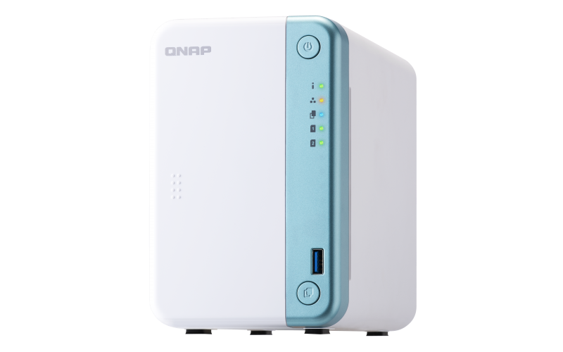 Купить QNAP TS-251D NAS Tower Eingebauter Ethernet-Anschluss Blau - Weiß J4005 (TS-251D-4G/4TBVN) в магазине wardena.ru