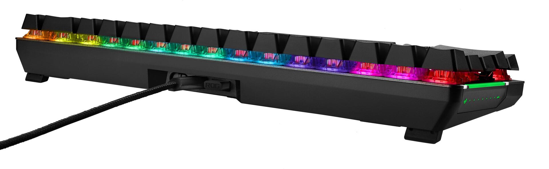 Купить ASUS ROG Falchion - Tastatur - Hintergrundbeleuchtung - kabellos - USB, 2.4 GHz - AZERTY - Französisch - Tastenschalter: CHERRY MX RGB Red (90MP01Y0-BKFA01) в магазине wardena.ru