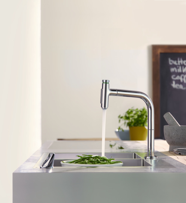 Купить Hansgrohe C71-F765-10 Комбинация для кухни 370/370 сталь 43203800 в магазине wardena.ru