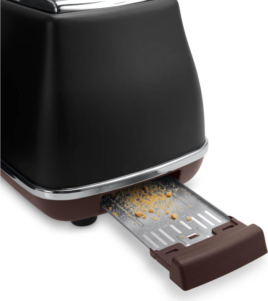 Купить De'Longhi Icona Vintage CTOV 2103.BK - Toaster - 2 Scheibe - 2 Steckplatz - Schwarz (CTOV2103.BK) в магазине wardena.ru