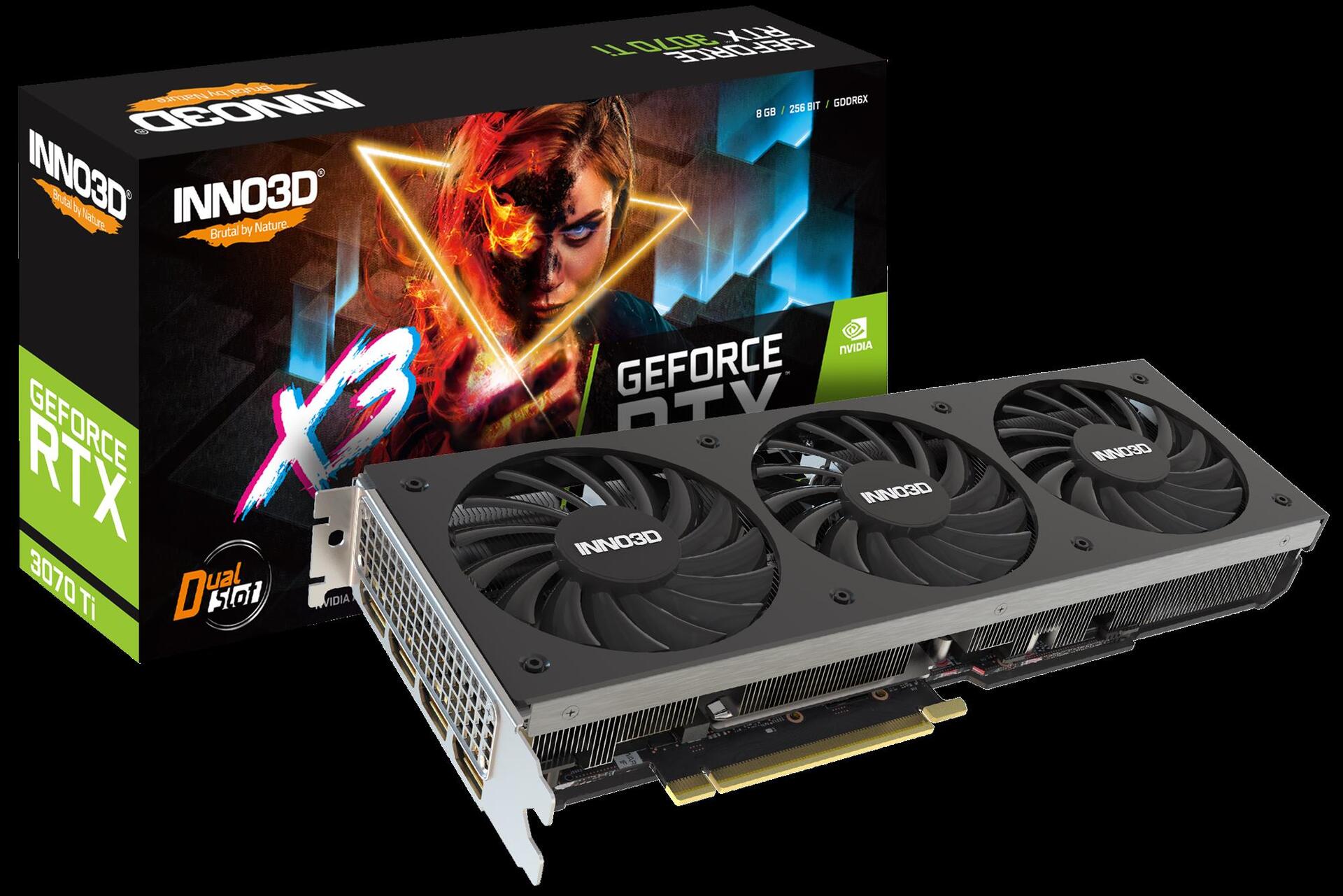 Купить Inno3D GeForce RTX 3070 Ti X3 - GeForce RTX 3070 Ti - 8 GB - GDDR6X - 256 Bit - 7680 x 4320 Pixel - PCI Express x16 4.0 (N307T3-086X-1810VA44) в магазине wardena.ru