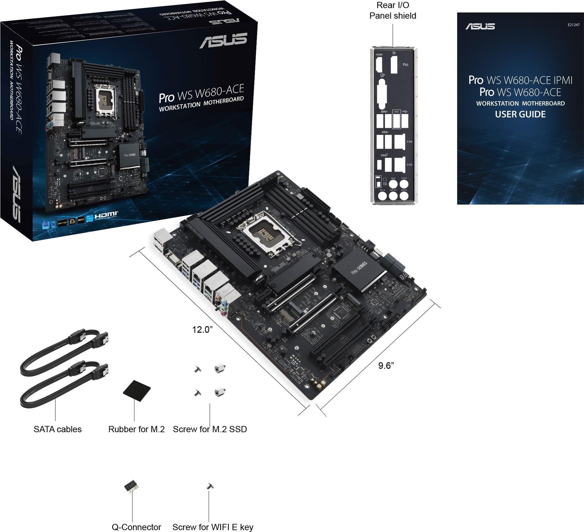 Купить ASUS PRO WS W680-ACE - Intel - LGA 1700 - Intel® Celeron® - Intel® Core™ i5 - Intel® Core™ i7 - Intel® Core™ i9 - Intel® Pentium® Gold - LGA 1700 - DDR5-SDRAM - 128 GB (90MB1DZ0-M0EAY0) в магазине wardena.ru