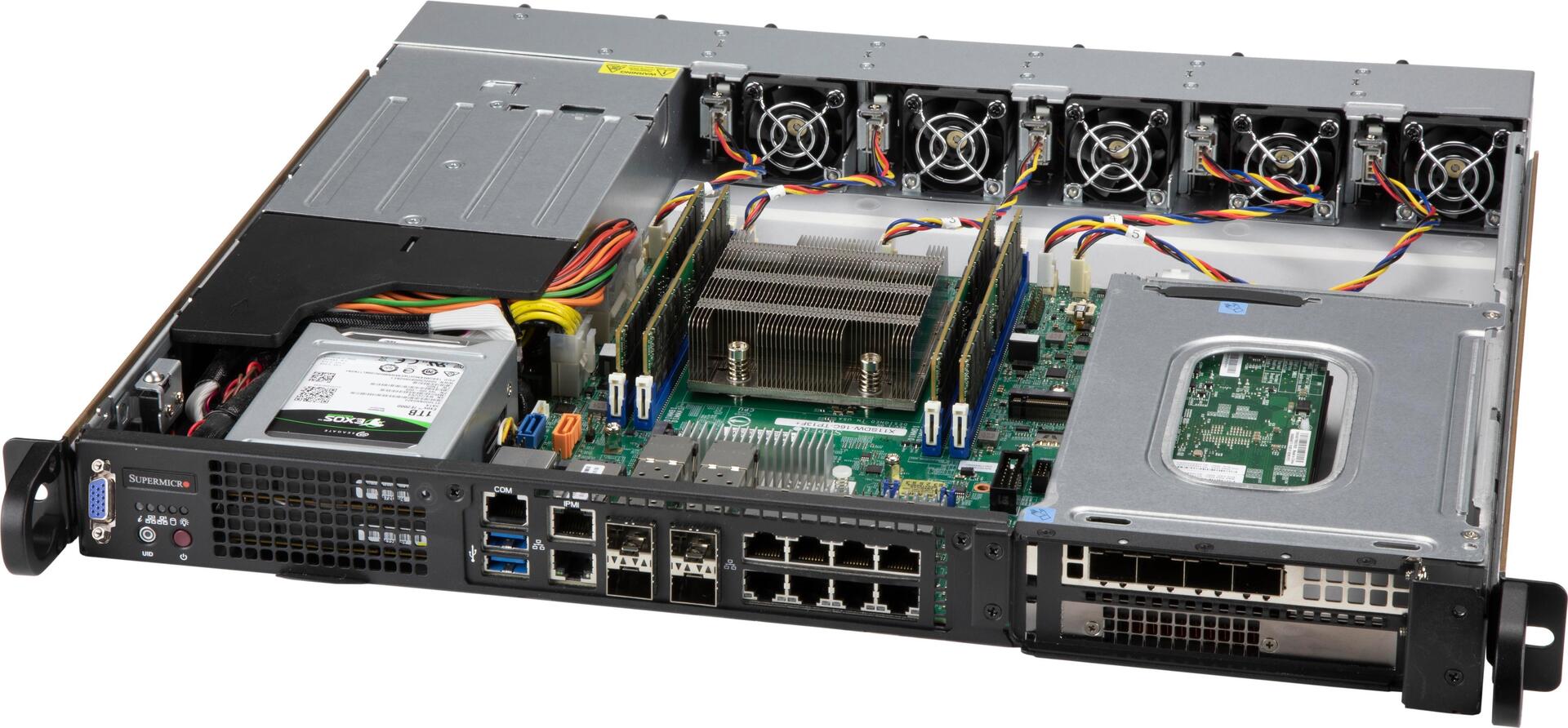 Купить Supermicro IoT SuperServer 110P-FRN2T - Server - Rack-Montage - 1U - 1-Weg - keine CPU - RAM 0 GB - keine HDD - AST2600 - 10 GigE - kein Betriebssystem - Monitor: keiner - Schwarz, Silber (SYS-110P-FRN2T) в магазине wardena.ru