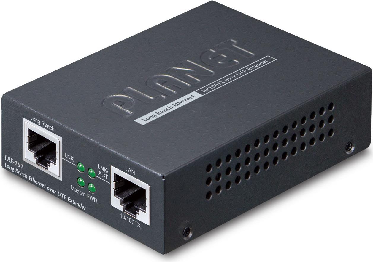 Купить PLANET 1-Port 10/100TX Ethernet over Netzwerksender & -empfänger Schwarz (LRE-101) в магазине wardena.ru