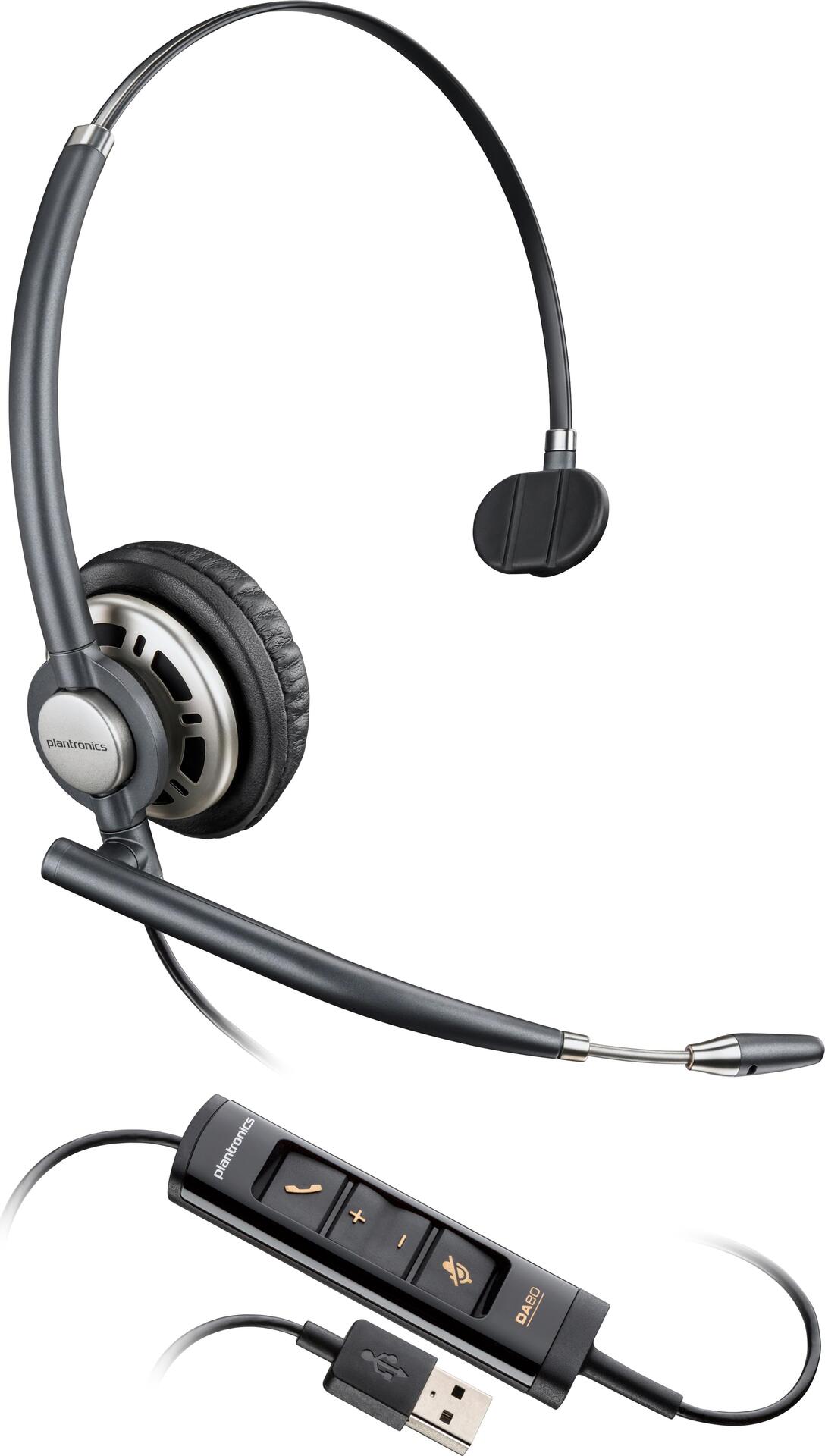 Купить HP Poly EncorePro HW715 USB-Headset - Kabelgebunden - Anrufe/Musik - Kopfhörer - Schwarz (783N5AA) в магазине wardena.ru
