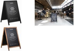 Купить EUROPEL Kundenstopper DELUXE, 660 x 1.040 mm, schwarz robuster, lackierter Holzrahmen aus Kiefernholz, mit - 1 Stück (356244) в магазине wardena.ru