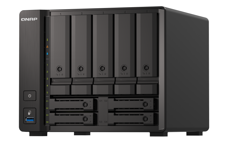 Купить QNAP TS-H973AX-8G - NAS-Server - 9 Schächte - SATA 6Gb/s - RAID 0, 1, 5, 6, 10, 50, JBOD, 60, RAID TP - RAM 8 GB - 2.5 Gigabit Ethernet / 10 Gigabit Ethernet - iSCSI в магазине wardena.ru