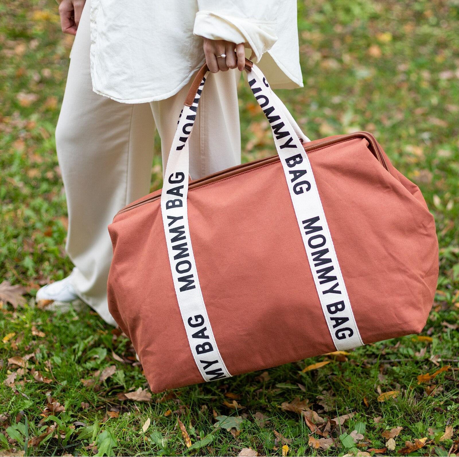Купить CHILDHOME MOMMY BAG SIGNATURE, CANVAS - TERRAKOTTA (CWMBBSCRU) в магазине wardena.ru