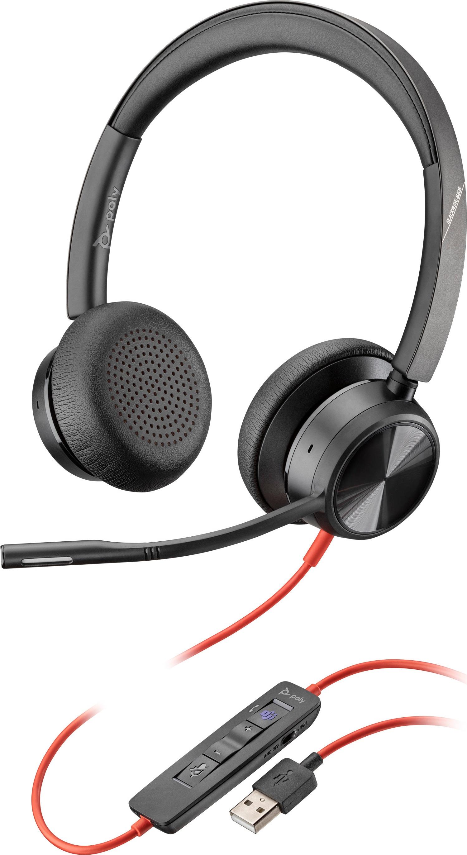 Купить Hp Poly Blackwire 8225-M - Blackwire 8200 series - Headset - On-Ear - kabelgebunden - aktive Rauschunterdrückung - USB-A - Schwarz - Zertifiziert für Microsoft Teams (772K3AA) в магазине wardena.ru