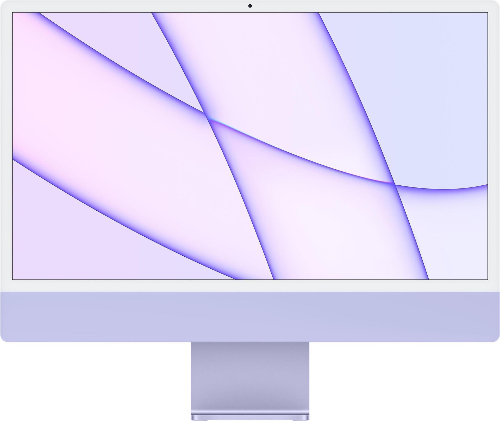 Купить Apple iMac 61 cm (24" ) 4480 x 2520 Pixel Apple M 8 GB 256 GB SSD All-in-One-PC macOS Big Sur Wi-Fi 6 (802.11ax) Violett (Z130) в магазине wardena.ru