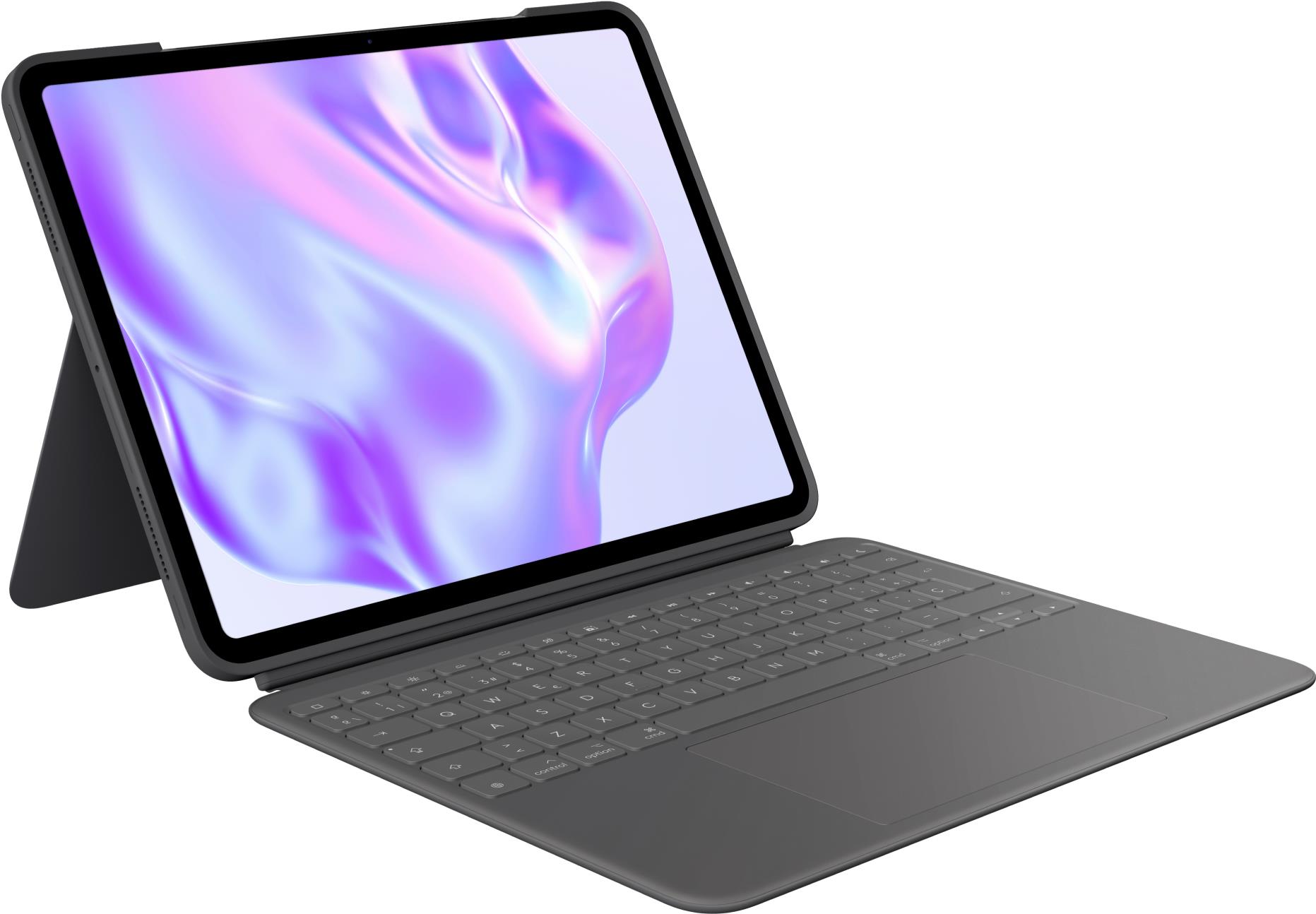 Купить Logitech Combo Touch - Tastatur und Foliohülle - mit Trackpad - hinterleuchtet - Apple Smart connector - QWERTY - Spanisch - Graphite - für Apple 13-inch iPad Pro (M4) (920-012667) в магазине wardena.ru