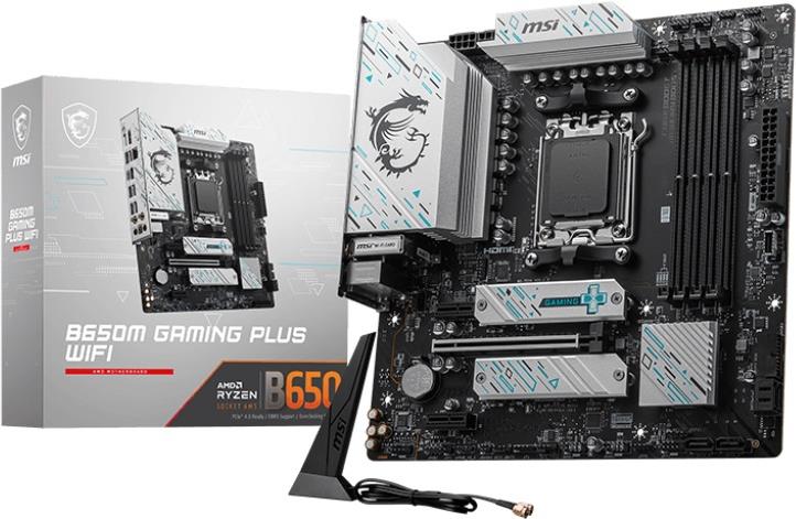Купить MSI B650M GAMING PLUS WIFI Motherboard AMD B650 Sockel AM5 micro ATX (7E24-001R) в магазине wardena.ru