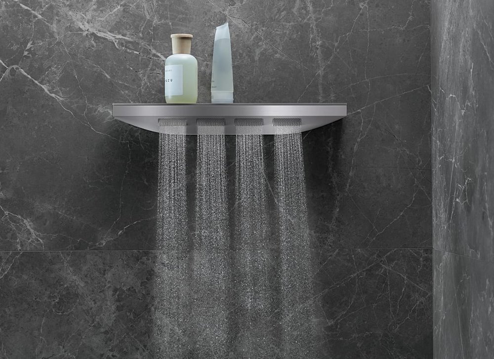 Купить Hansgrohe Rainfinity Боковой душ 500 1jet с полкой белый матовый 26243700 в магазине wardena.ru