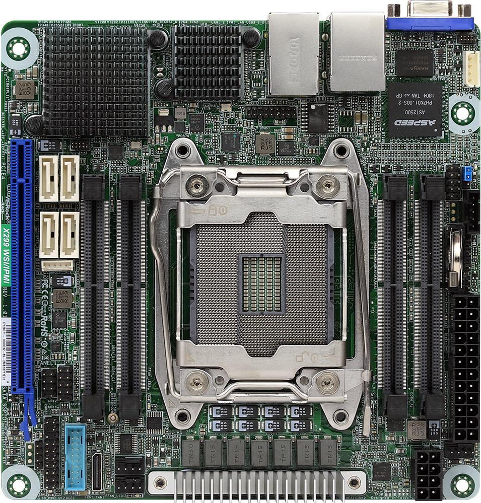 Купить ASRock Rack X299 WSI/IPMI - Motherboard - Mini-ITX - LGA2066 Socket - X299 Chipsatz - USB 3,2 Gen 1 - 2 x Gigabit LAN - Onboard-Grafik (X299 WSI/IPMI) в магазине wardena.ru