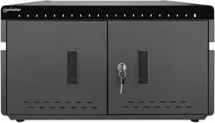 Купить MANHATTAN 20-Port Ladeschrank 360 W 20 USB-C PD-Ports, geräumige Fächer für Handys und Tablets, 360 W gesamt, bis zu 3 A/18 W pro Port, abschließbare Doppeltür, Überspannungsschutz, leiser Lüfter, Metallgehäuse, schwarz (715959) в магазине wardena.ru