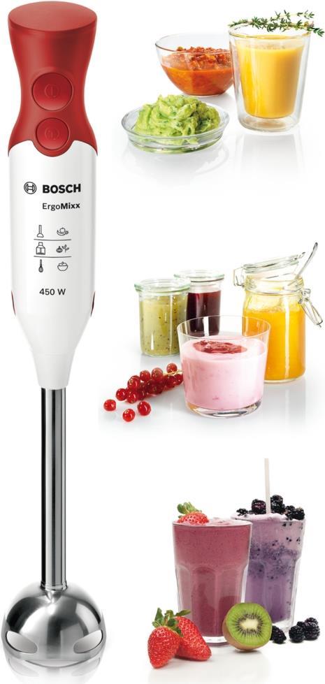 Купить Bosch ErgoMixx MSM64110 - Handmixer - 450 W - Weiß/Rot в магазине wardena.ru