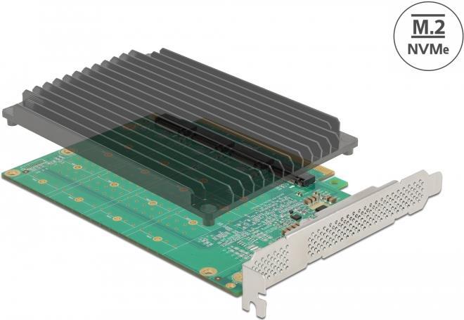 Купить Delock PCI Express x16 Card to 4 x internal NVMe M.2 Key M - Bifurcation - Speicher-Controller - M.2 - M.2 NVMe Card - PCIe 4,0 x16 (90054) в магазине wardena.ru