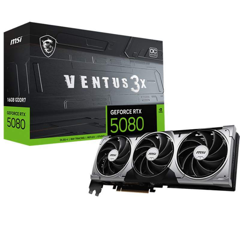Купить New MSI GeForce RTX 5080 16G VENTUS 3X OC PLUS Gaming AI Rendering Graphics (AL885377305271) в магазине wardena.ru