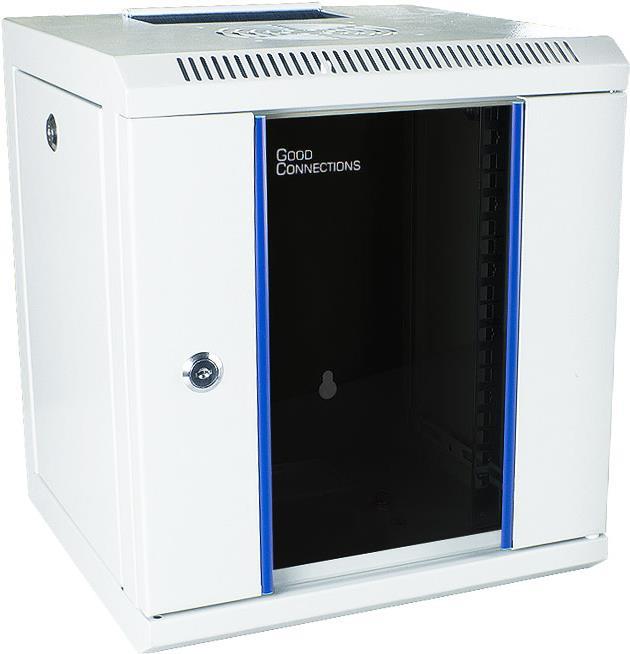 Купить 10" Wandgehäuse, 6HE, reinweiß (RAL9010), 312 x 300mm, fertig montiert, Good Connections® (GC-R0107) в магазине wardena.ru